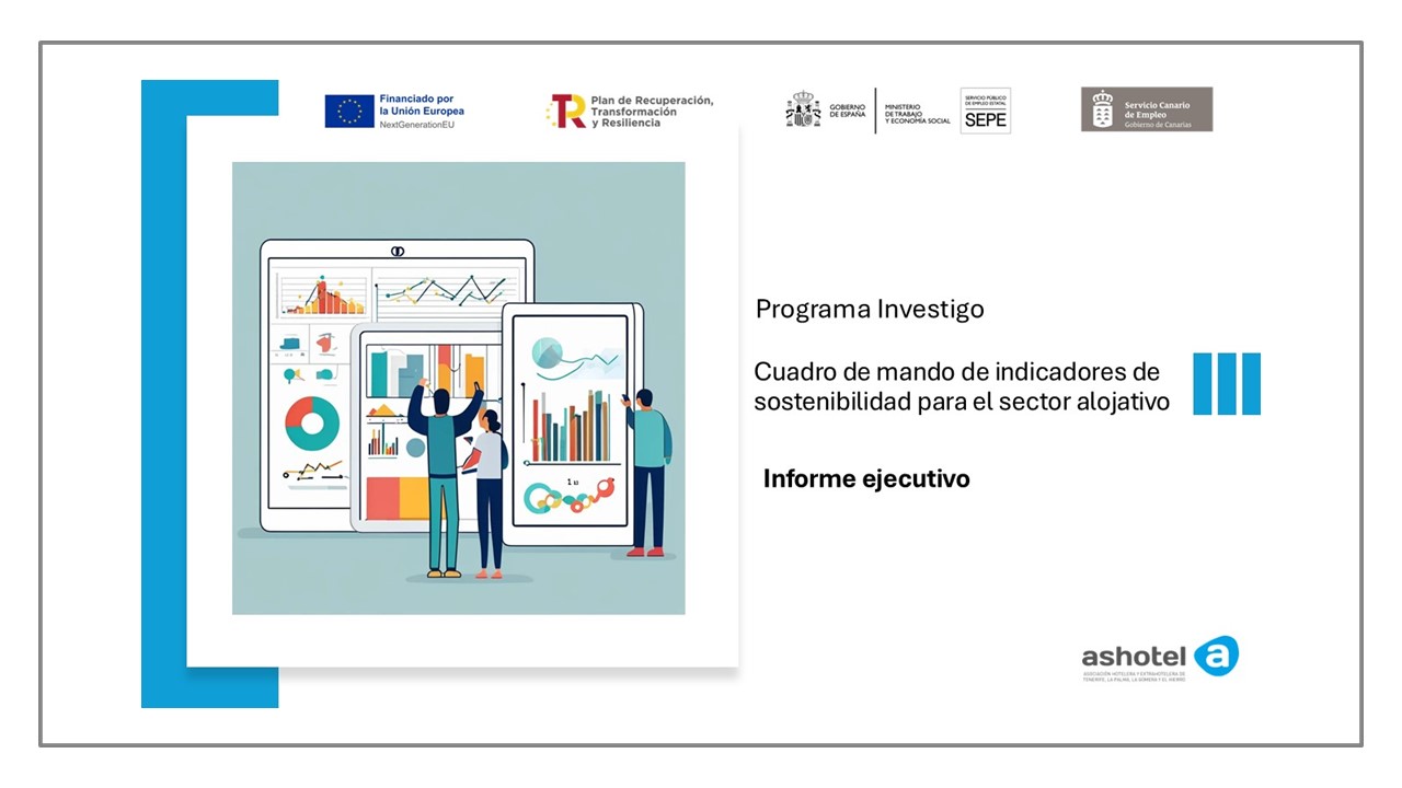 Informe ejecutivo Cuadro de mando de indicadores de sostenibilidad para el sector alojativo