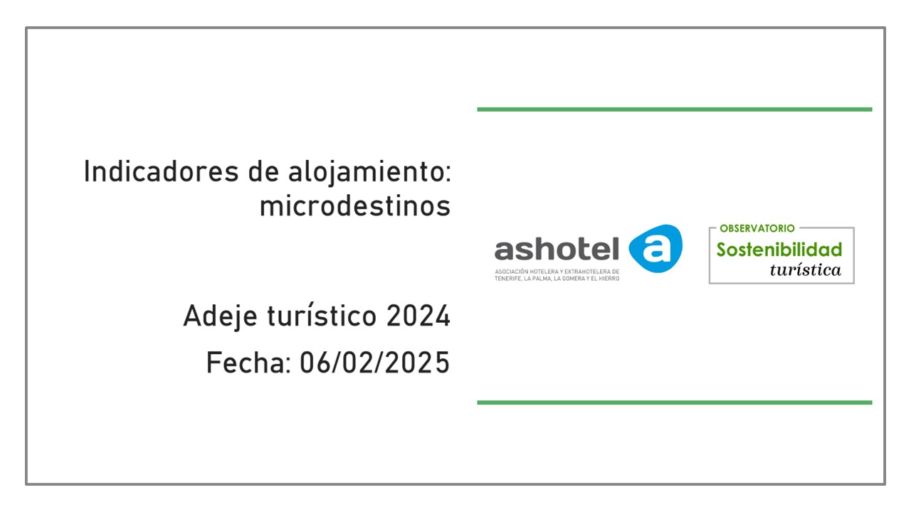 Indicadores de microdestinos de Adeje turístico 2024