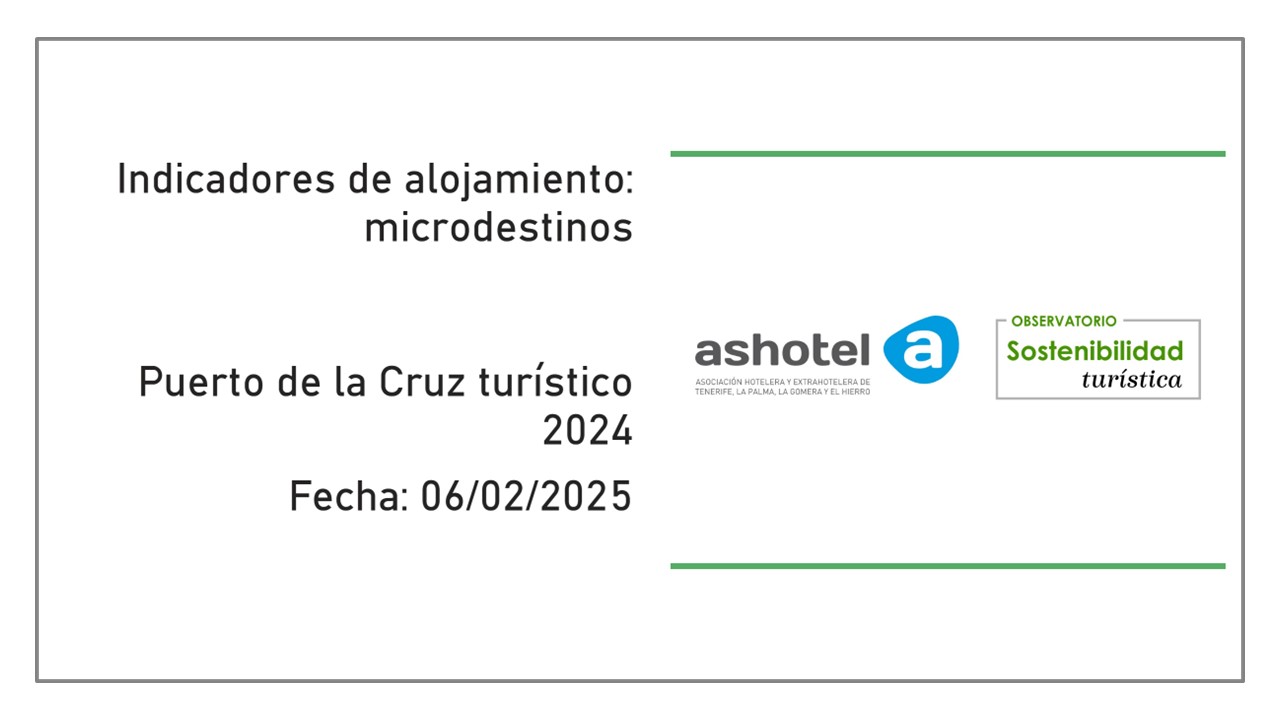 Indicadores de microdestinos de Puerto de la Cruz turístico 2024
