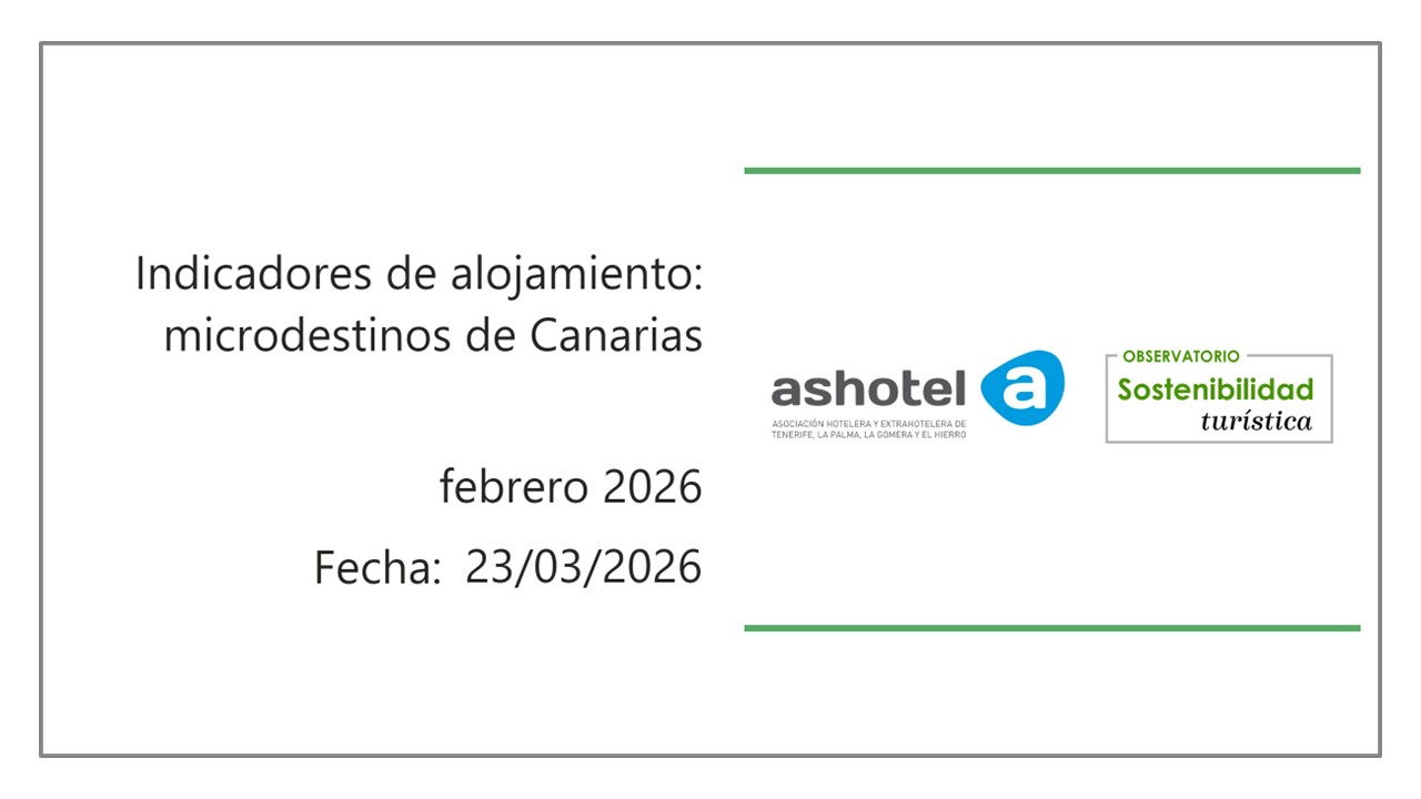Indicadores de microdestinos de Canarias febrero 2026
